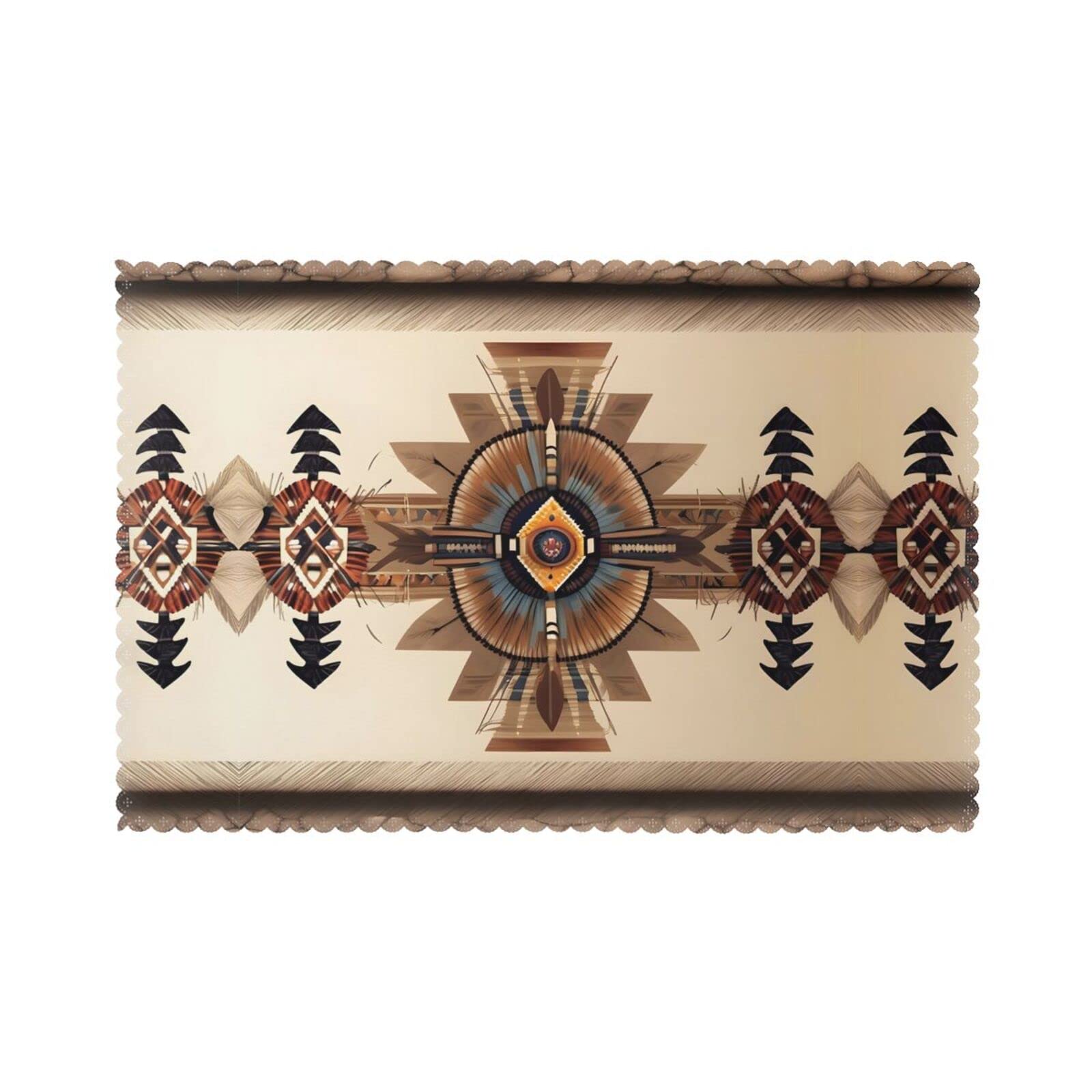 Lot de 6 sets de table amérindiens 30x45 cm lavables et isolants