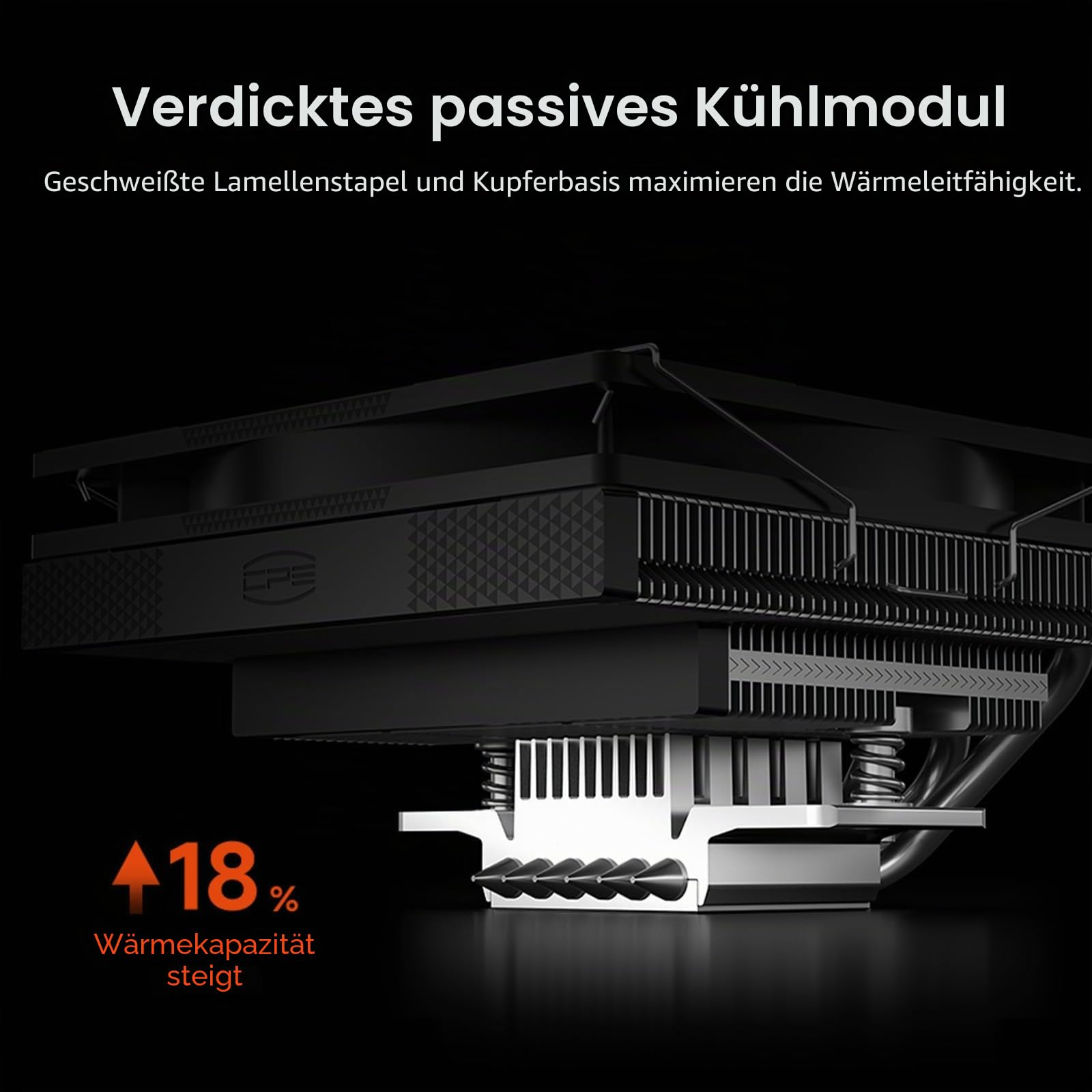 CPS RC600-67 BK 67 mm Höhe Low-Profile-CPU-Kühler, 6 Heatpipes CPU-Luftkühler mit 120 * 15 mm Slim-Lüfter für ITX, Small-Form-Factor-Builds, unterstützt Intel LGA 115X/1200/1700/1851, AMD AM4/AM5