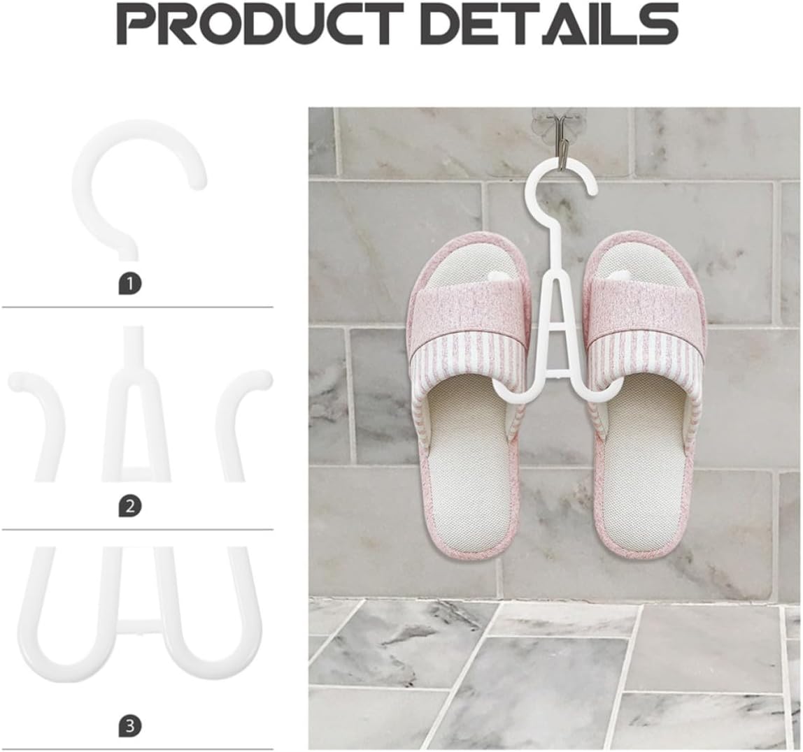 20pcs Plastic Shoes Hanging Shelf for Heels and Sneakers Space Saving Portable Shoe Drying Rack Organizer for Home and Travel