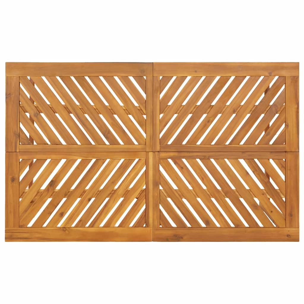 Lite drewno akacjowe nowoczesny zestaw ogrodowy 5 szt Brązowy 150x90x74 cm