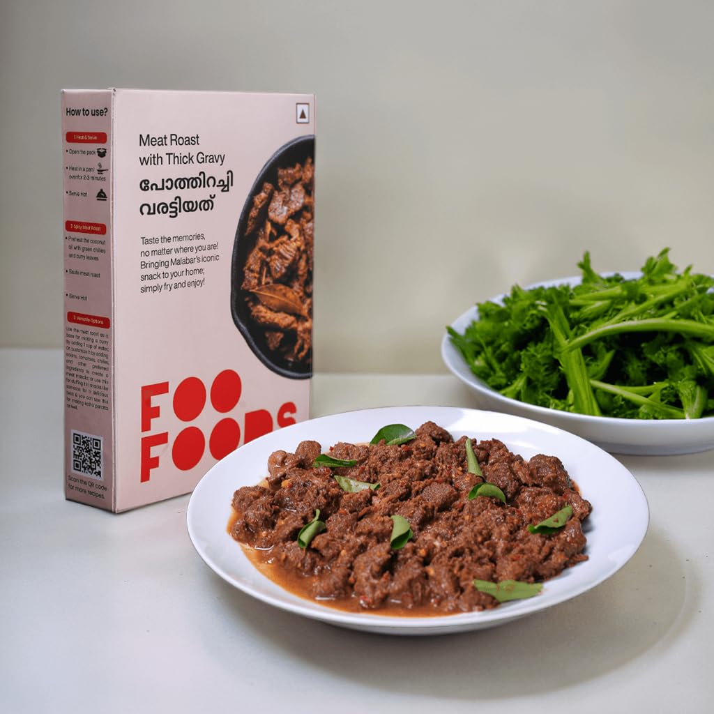 Foo Foods Ready To Serve Kerala Style Buffalo Meat Roast 250g I open-heat-eat I Ideal for 2 persons (B0CQPDB7HL) Amazon Price History, Amazon Price Tracker