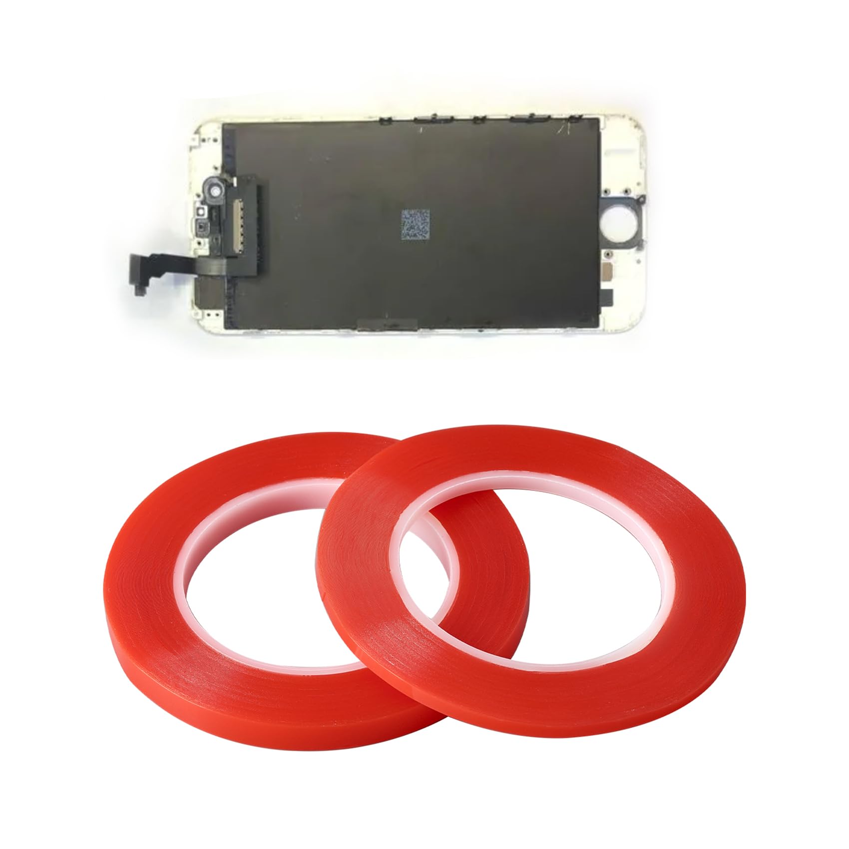 QDiShi 2 rotoli (2 mm/3 mm x 25 m) nastro di riparazione LCD per riparazione schermo LCD touch screen nastro adesivo con 1 pinzetta per telefono cellulare, iPad, tablet, laptop, fotocamera