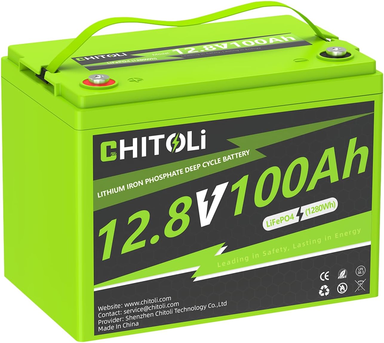 12V 100Ah LiFePO4 Battery, Built in100A BMS, 4000-15000 Deep Cycles, 10-year Lifetime for RV, Trolling Motor, Camping, Marine