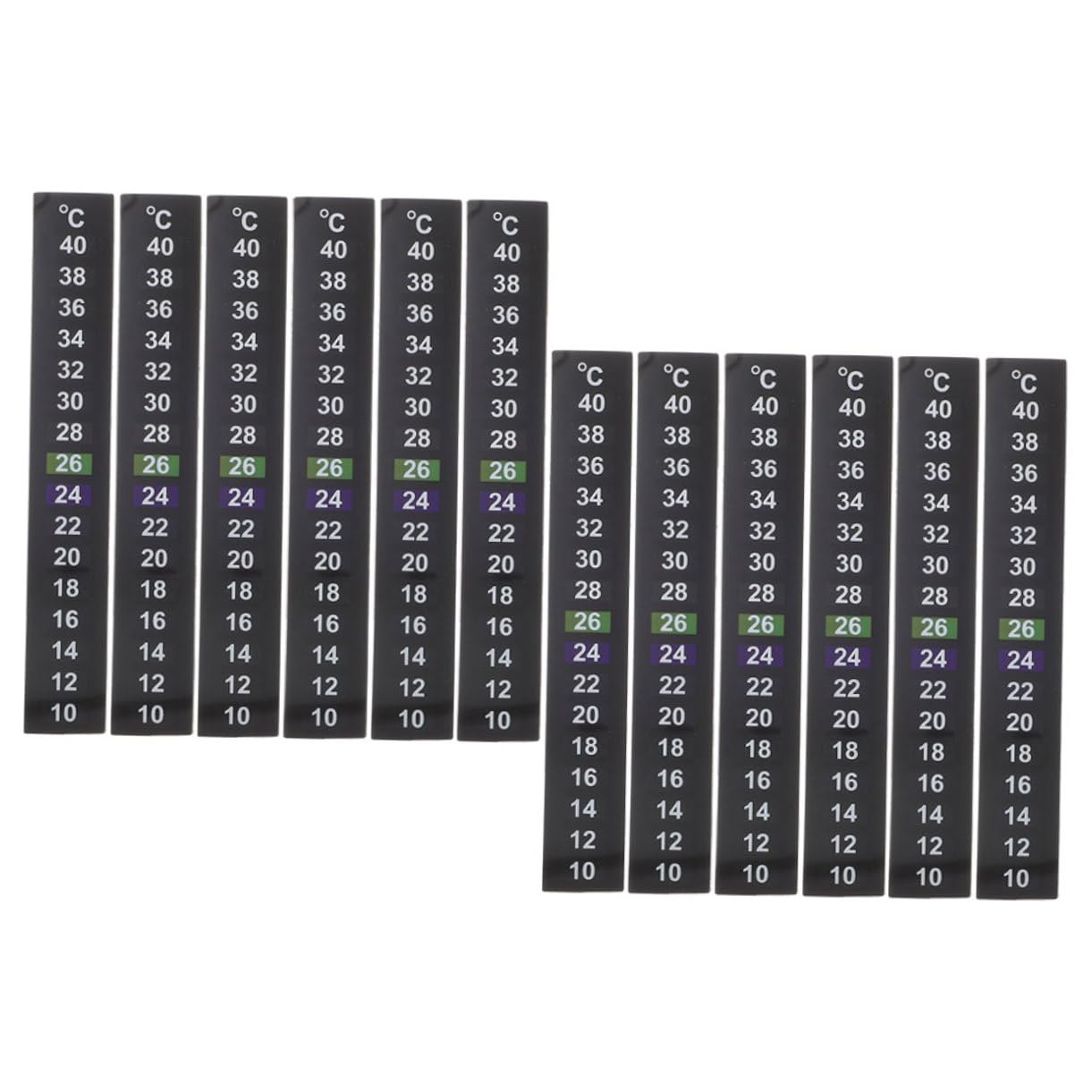 Gatuida 12piezas Pegatinas Termómetro Digital Para Acuario Termómetros Adhesivos Para Peceras De Temperatura Indicador De Temperatura Para Peces Fáciles De Leer y Usar