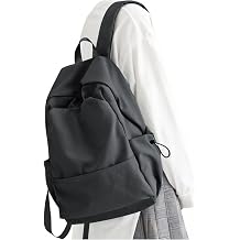 HYC00 School Backpack Secondary for Girls Boys Cute School Bags for Teenager Girl Water-Resistant Laptop Rucksack Backpack Womens Men Casual Travel Daypacks for College Bookbag Work Bag Schoolbag,Grey
