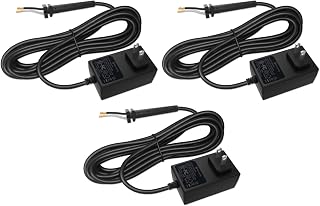 Replacement Cords Compatible with Andis Excel SMC Clippers - 12ft Long, Black (3 Packs)