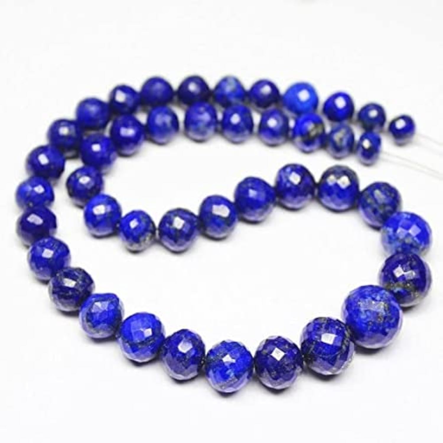 Perles de lapis-lazuli en fil de 9 pouces pour créer vos propres bracelets bohèmes chic
