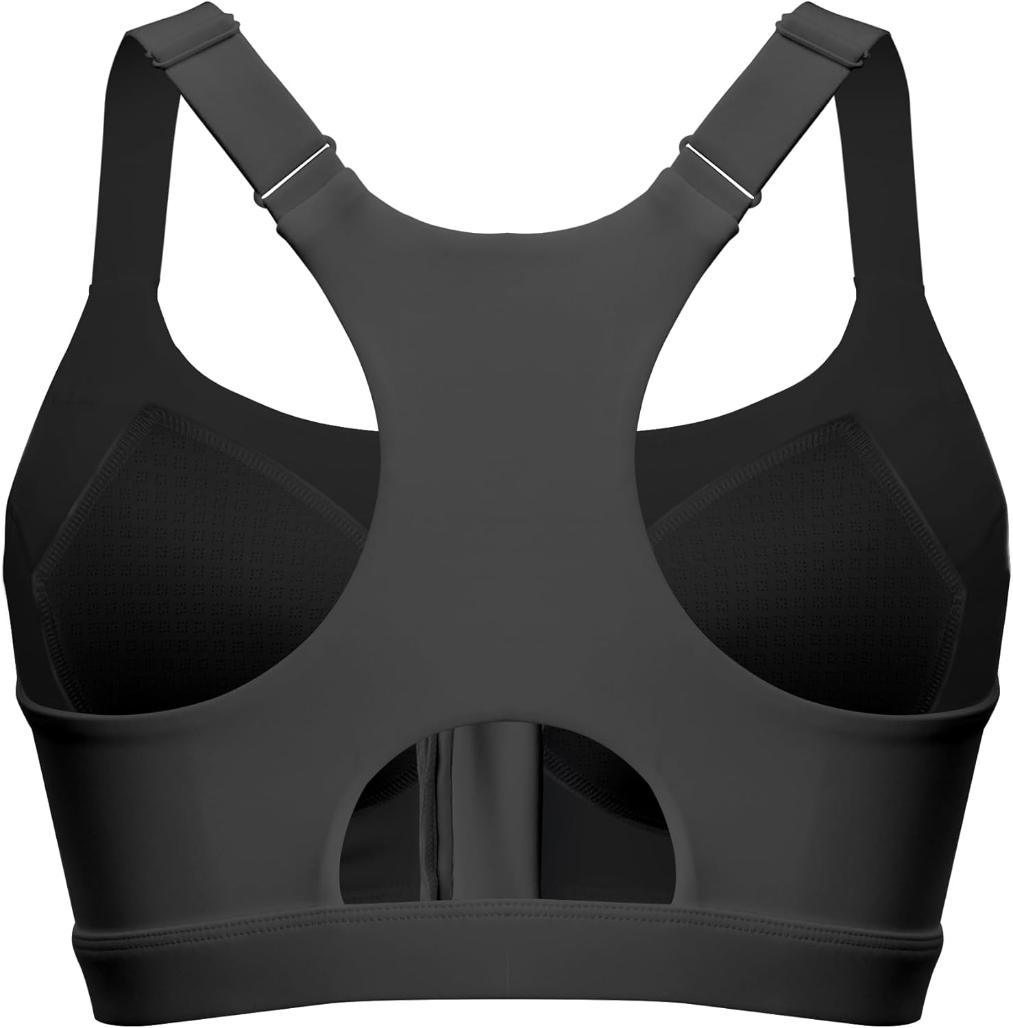 FLORATA Women's Zip Front Sports Bra Seamless Wirefree Post Surgery Bra Padded Sports Bras Yoga Bra with Removable Cups - Image 6