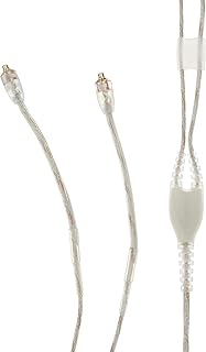 Vitality CBD Shure EAC64BKS Reinforced Replacement Cable with silver-plated MMCX Plugs SE Earphones, 162 cm, Clear