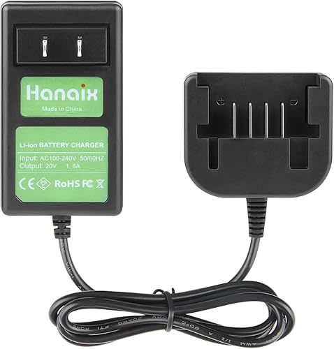 PCC691L Reemplazo para cable Porter 20V cargador de batería PCC685L PCC680L PCC681L PCC682L PCC692L PCC699L, también apto para Black and Decker