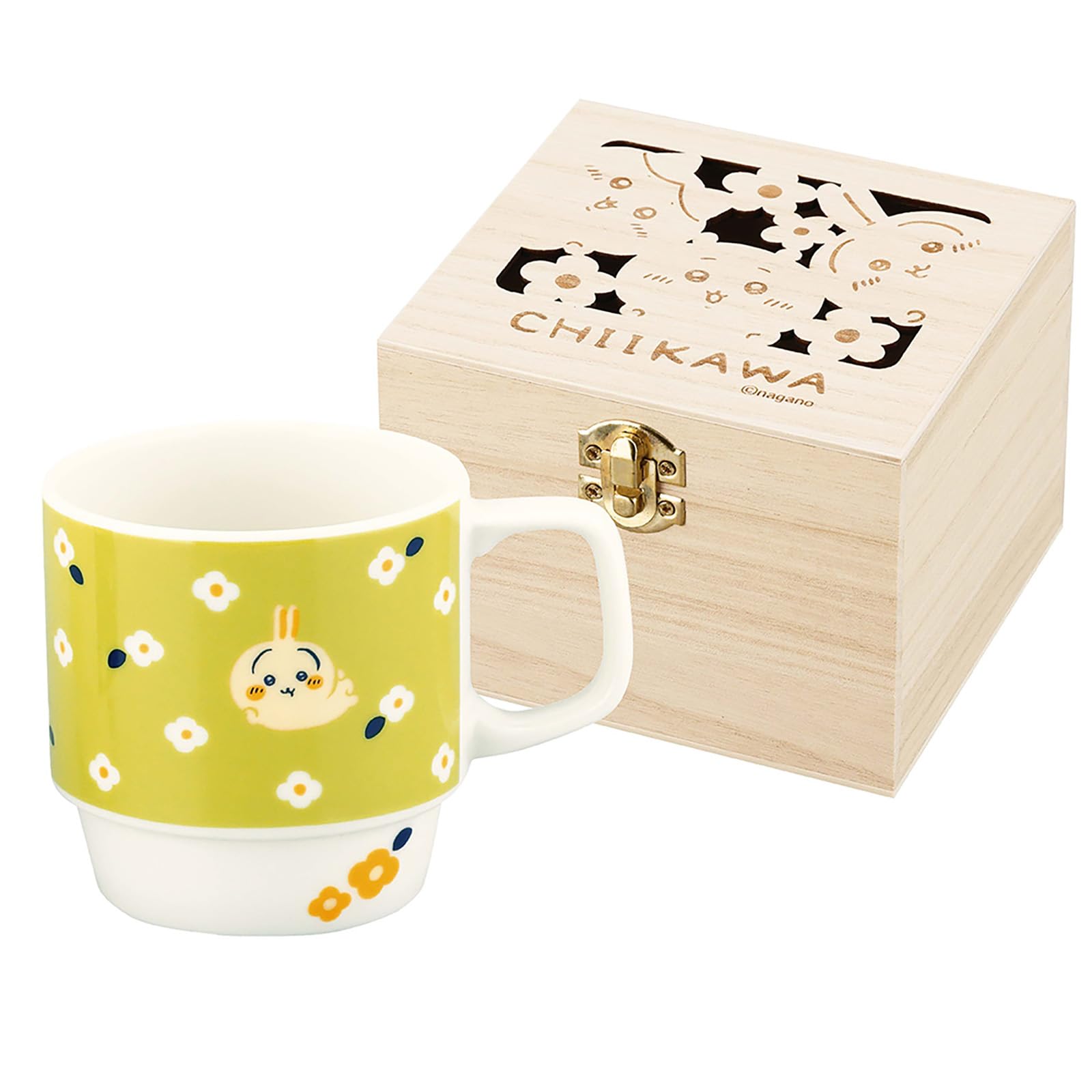 Chiikawa Rabbit Mug Flower Garden Porcelain 11.5oz Gift Box Japan
