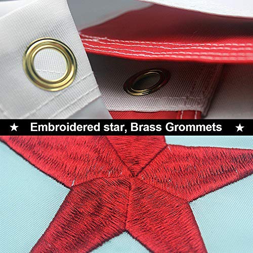 Vsvo California Flag 3X5Ft. - 2 Pcs Embroidered Ca Republic Bear State Flags Stitched Together For Outdoor Use - Durable 300D Nylon - Sewn Stripes - Brass Grommets #TOP1