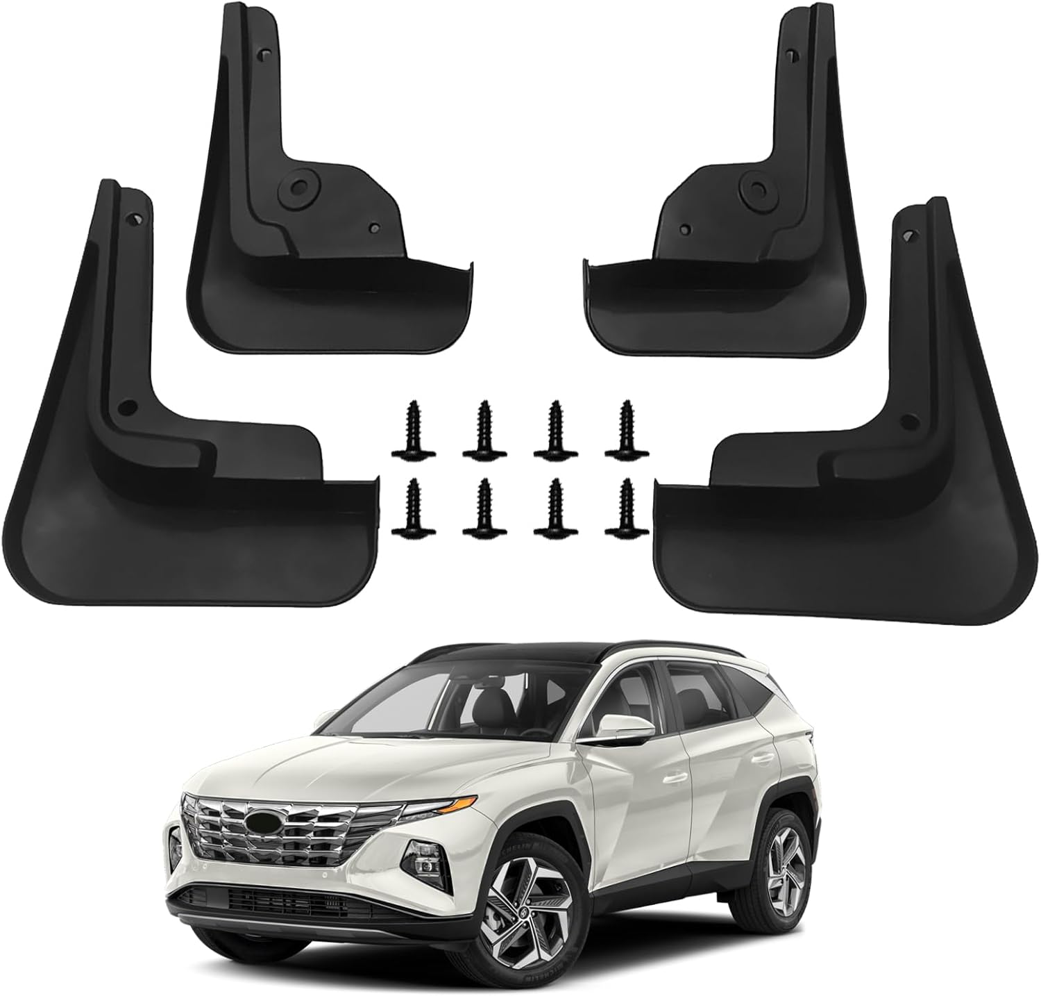 Mud Flaps for Hyundai Tucson 2022-2024(Not Suitable for NLIN) Mud Guards Splash Guards Tire Protector Mudguard Accessories Front & Rear 4pcs Set 2022 2023 2024