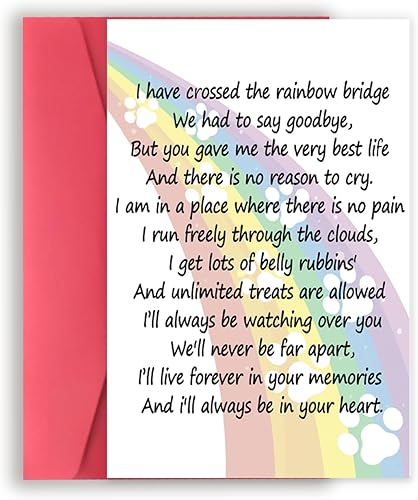 Tarjeta de pérdida de perro para dueño de perro, tarjeta de condolencia de pérdida de mascotas para perro, tarjeta de felicitación de condolencia de