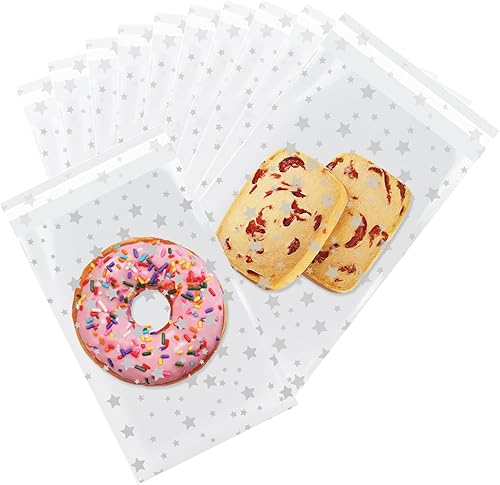 Miniatura 25 de 100 bolsas de celofán de 10 x 13 pulgadas, bolsas de celofán transparente autosellantes para envolver regalos, embalaje de dulces, postres