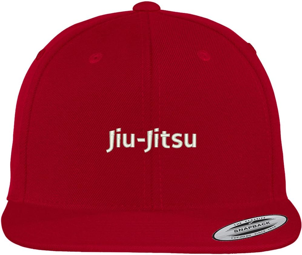 Trendy Apparel Shop Flexfit Original Jiu Jitsu Embroidered Flat Bill Snapback Cap