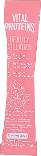 Vital Proteins Colágeno de belleza de limón de fresa SGL, 0.56 oz