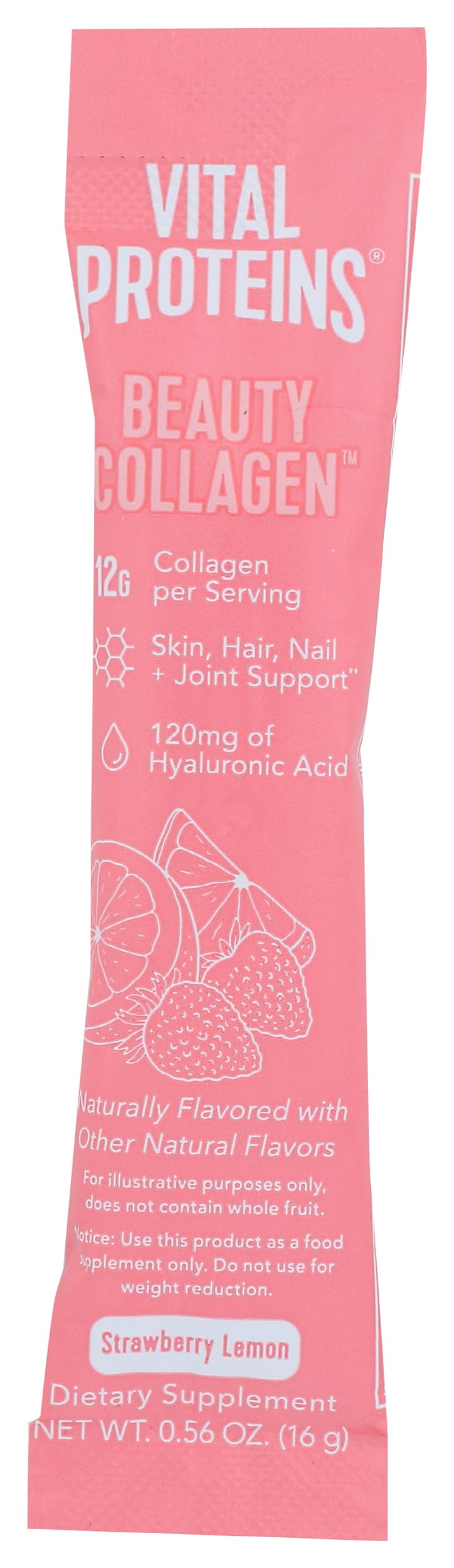 Vital Proteins Strawberry Lemon Beauty Collagen SGL 0 56 OZ