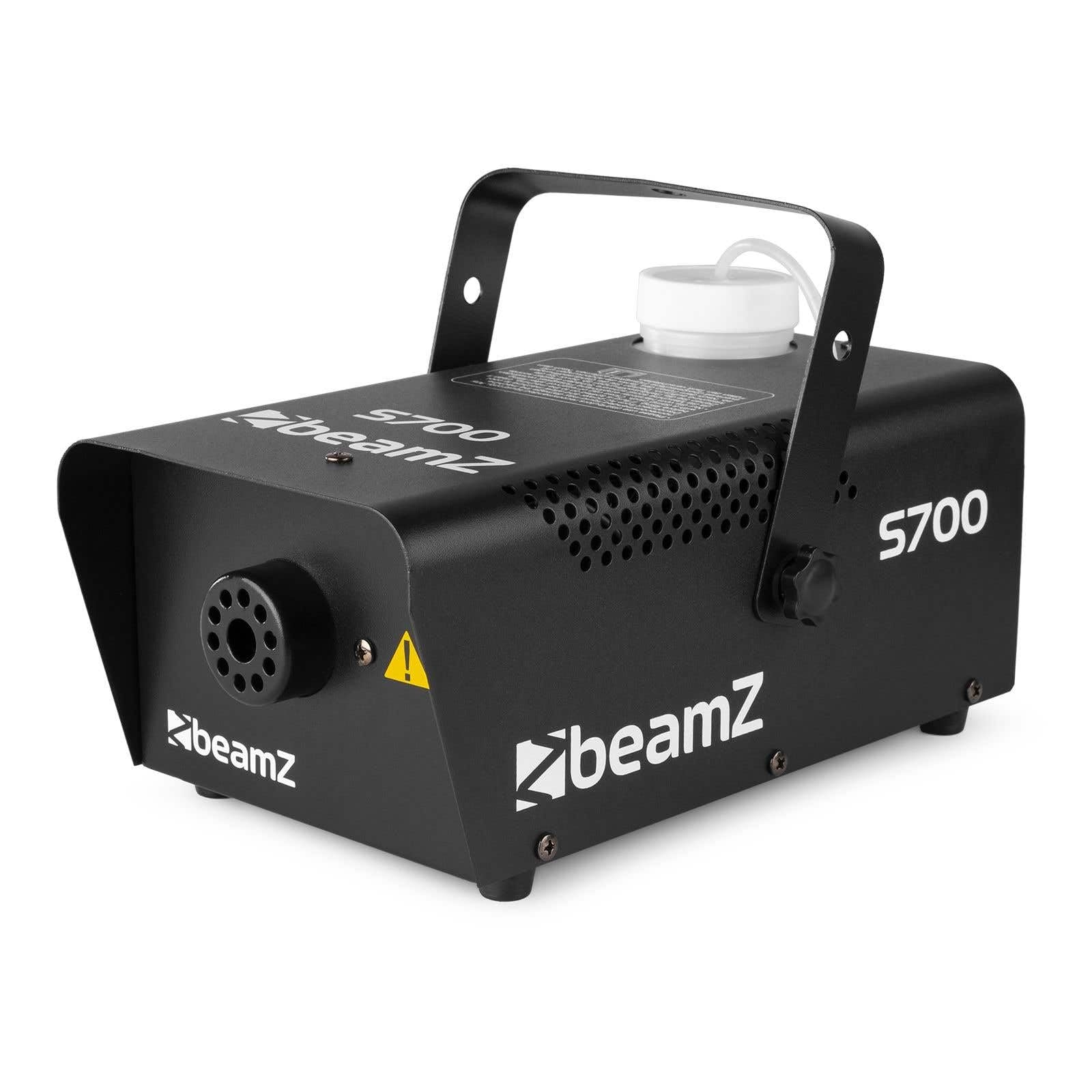 BeamZ S700 Mini Nebelmaschine mit Fernbedienung inkl. 250ml Fluid, 700 Watt Fogger, Smoke Machine mit 400ml Tank, Fog Machine, Nebelmaschine Halloween für Party, Hochzeit, Events, Hazer mit 75m³/min