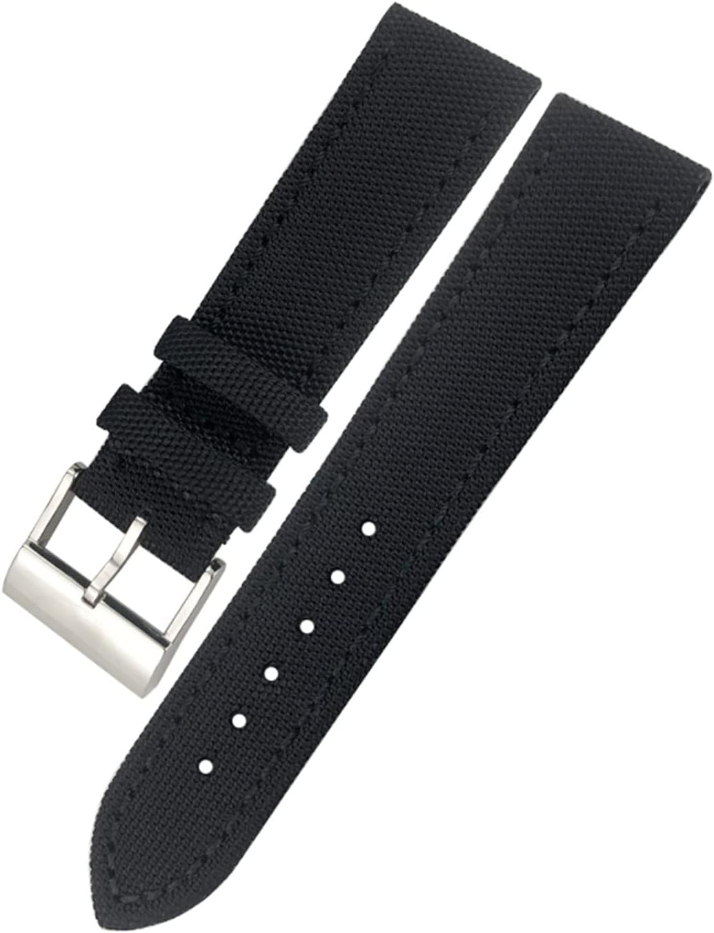 SDFFGHJ 22mm Nylon Watch Band Watchband Black Gray Compatible with Breitling Strap Compatible with NAVITIMER World Avenger/Navitimer Belt