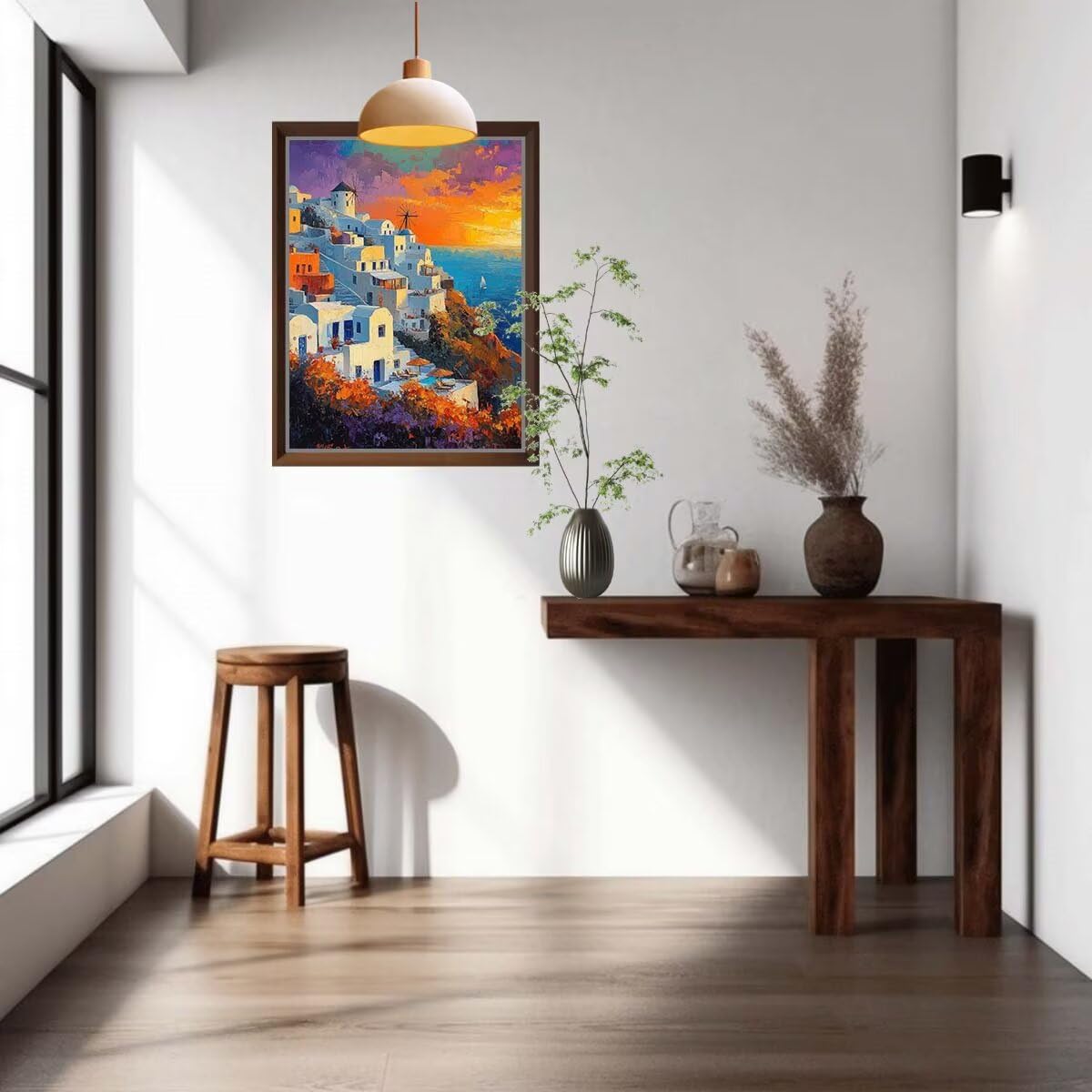 5D DIY Grecja, Paisaje diamentowe malarstwo, zestaw do samodzielnego malowania diamentowego, malarstwo diamentowe rzemiosło kryształowy ścieg krzyżykowy dla dzieci, obraz diamentowy dla dorosłych do