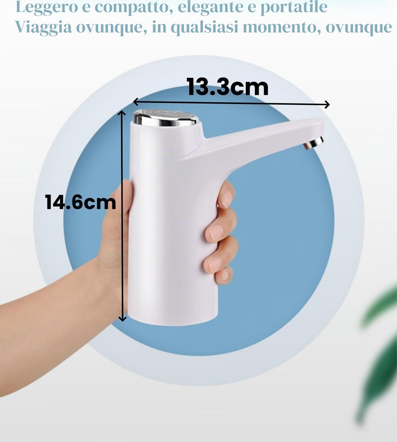 Topyond Pompa Elettrica per Acqua, Distributore d'Acqua Senza Fili Intelligente, Pompa per Acqua Potabile Automatica, Mini Distributore per Camera da Letto, per Bambini e Uso al Letto