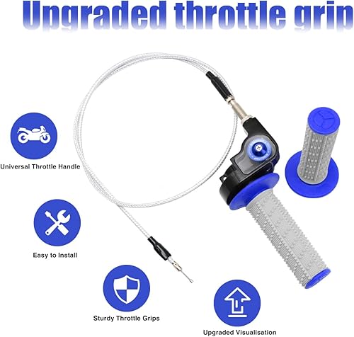 Miniatura 3 de Kit de empuñaduras de acelerador giratorio de 78 pulgadas y 0.866 in para CRF KLX TTR 110 125 150 200 250 cc Dirt Pit Bike