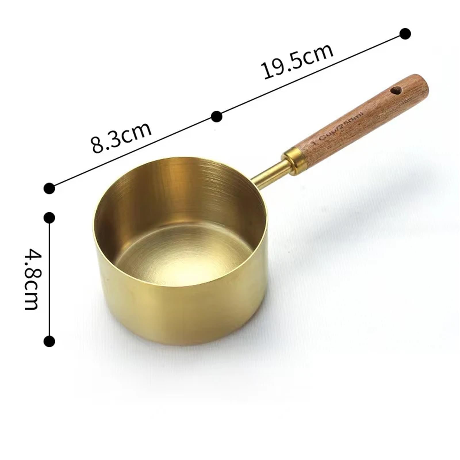8 unid/set mango de madera tazas cucharas for medir