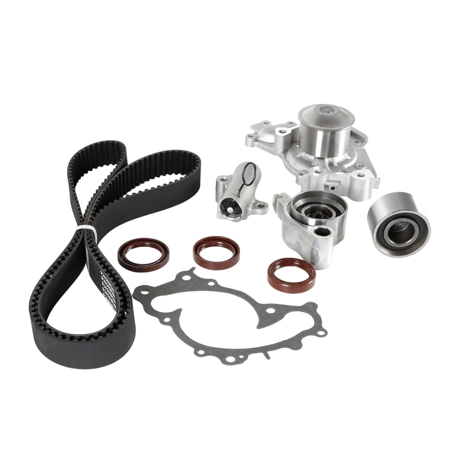 Kit de correa de distribución con bomba de agua con tensor de rodamiento superior compatible con Carmy Highlander 2001-2010 3.0L 1MZFE 3.3L 3MZFE piezas de motor para ES300 RX300 RX400H