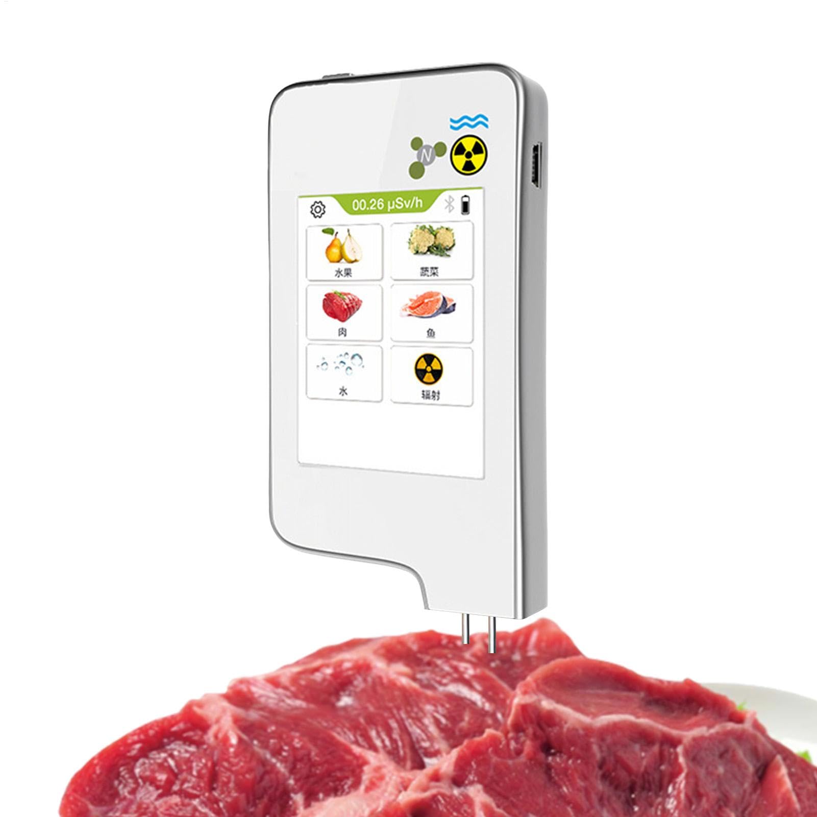 Medidor de radiación y detector de alimentos de alta precisión con función de prueba de agua