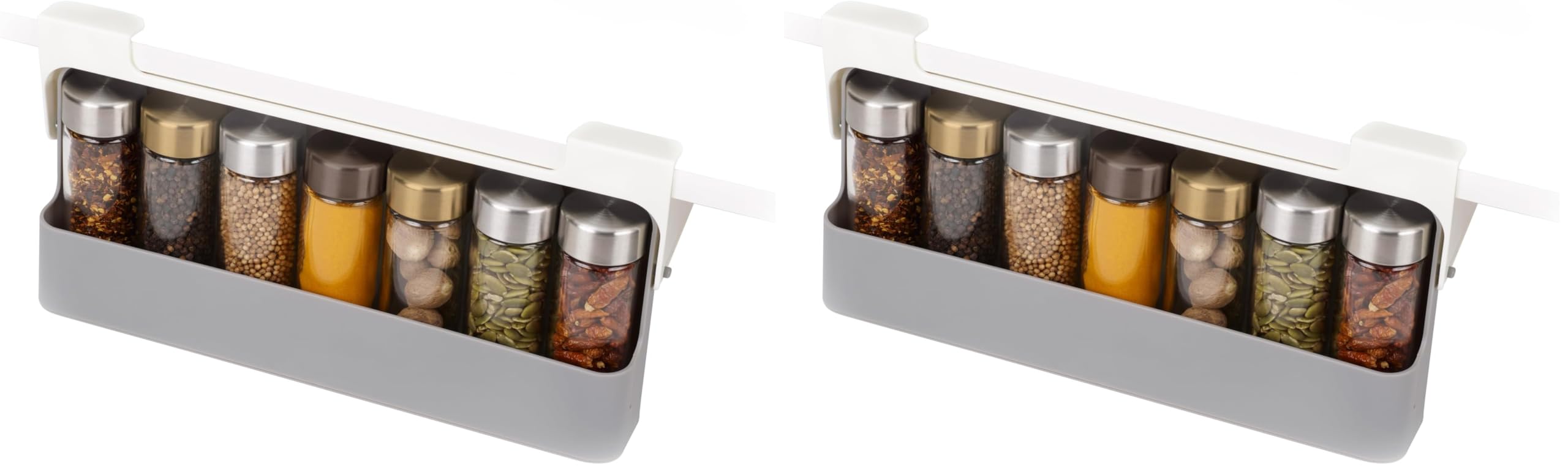 Joseph Joseph CupboardStore in cupboard, Küche Lagerung unter Regal Gewürzregal, Organisator Grau (Packung mit 2)