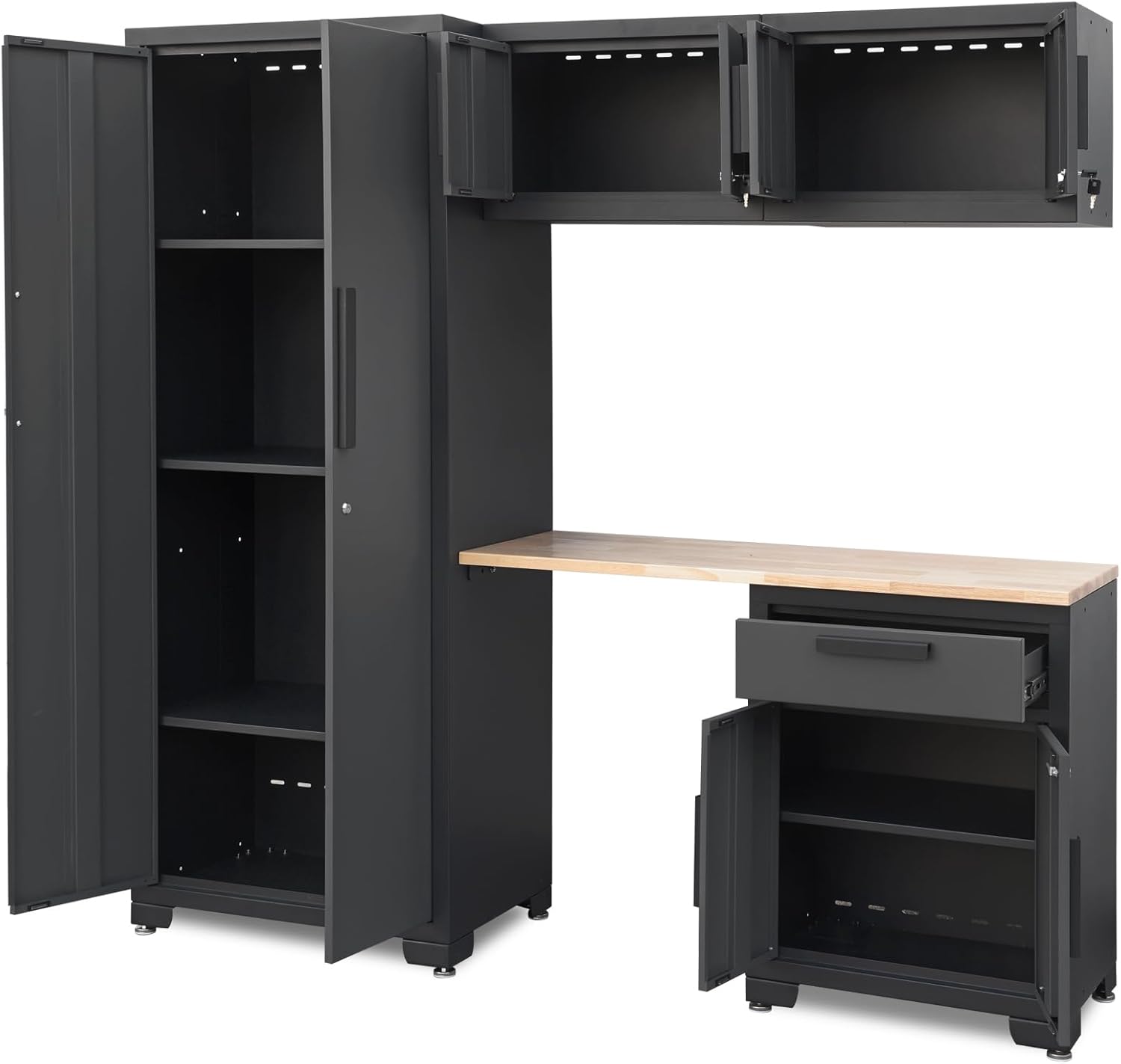 TCE 5 Piece Garage Set Organizer Chest with