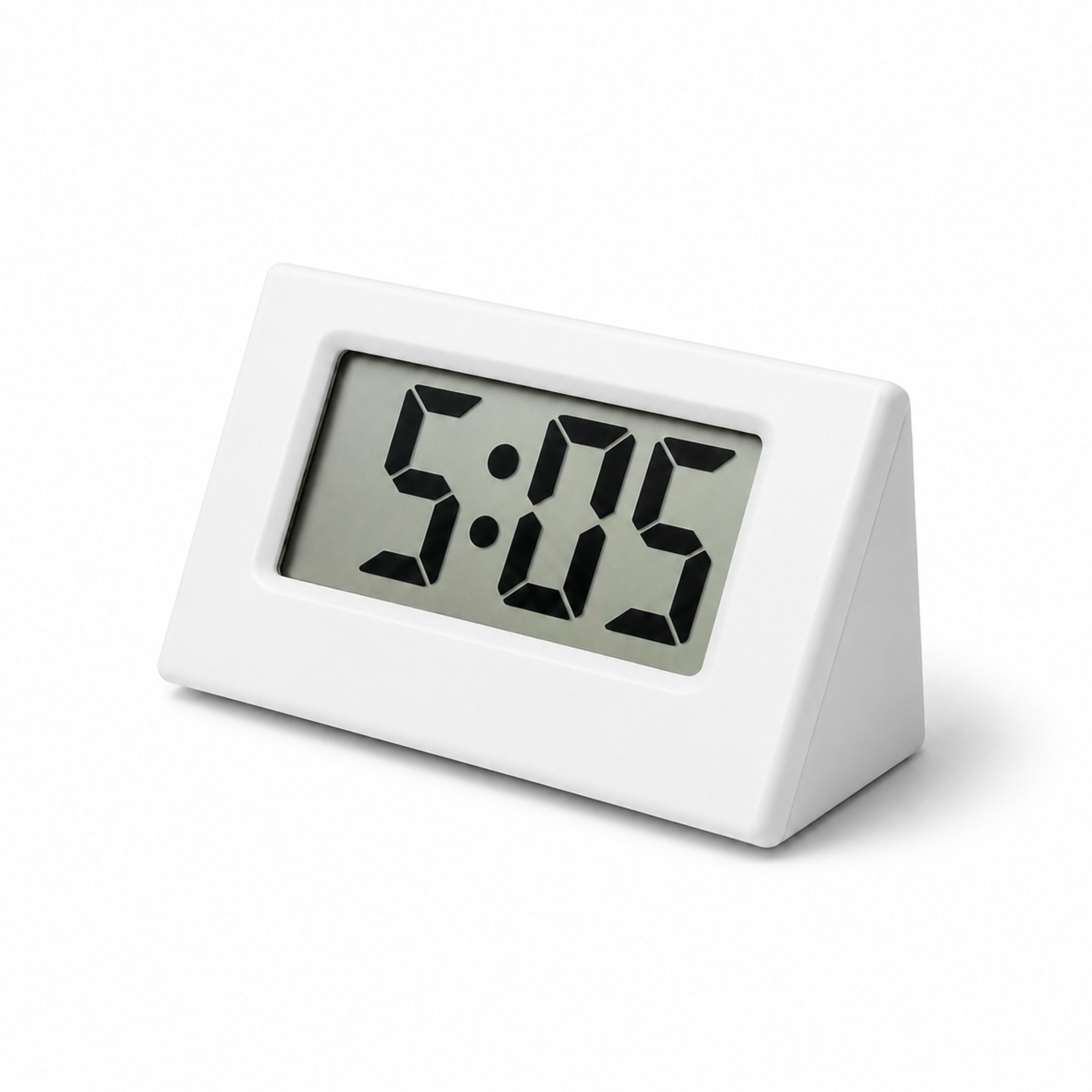 Mini Digital Table Clock | LCD Time Display, Battery Operated, Lightweight & Portable | Home, Office, Study Table, Bedroom & Car Dashboard | White (5.5 × 3 cm)-image-7