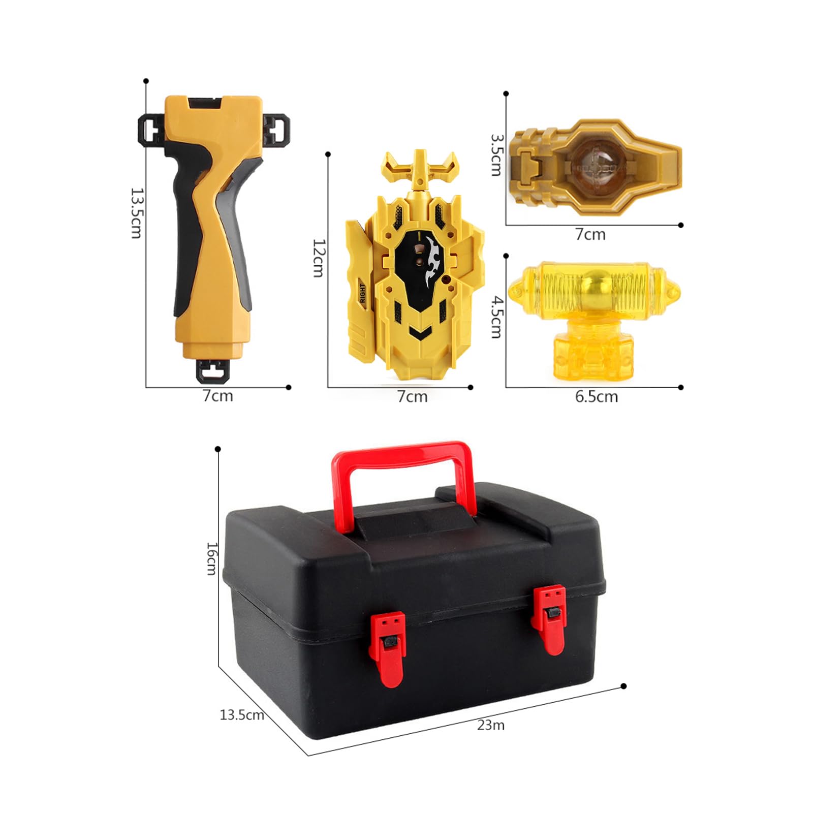 ToupiesTurbo avec Lanceurs 4D Combat Top Model Metal Masters Speed Top avec Rafale pour La Journée des Enfants, Pâques, Noël, Anniversaire