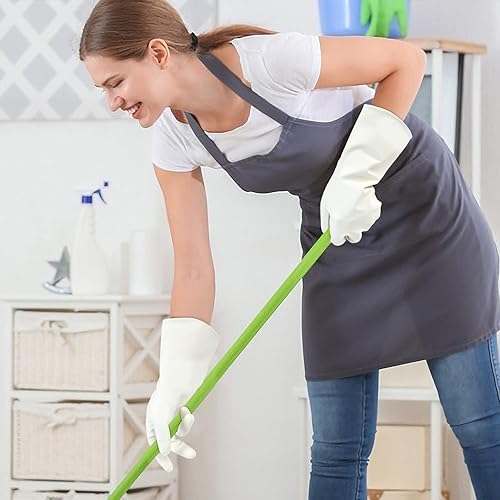 Miniatura 3 de Cleanbear Reusable Dish Washing Rubber Glove Set of 3, Household Cleaning Gloves for Washing