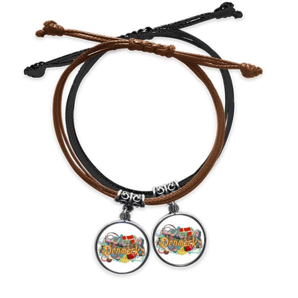 Bracelet Danemark ajustable en cuir double pour éviter les bijoux trop amples