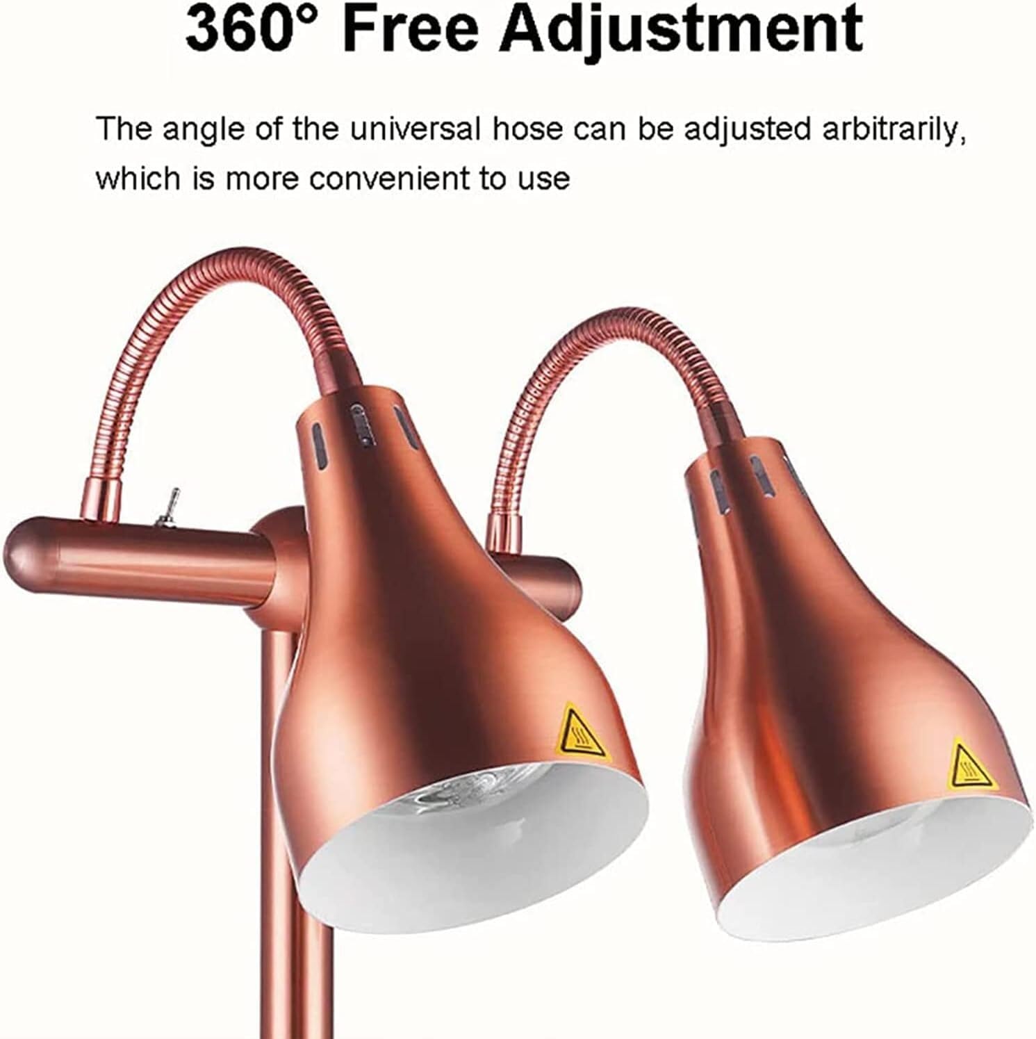 Riscaldamento rapido Lampada riscaldante e Isolante Portatile Indipendente for Esposizione di Alimenti(Double Bulbs)