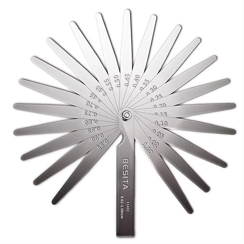 23 cuchillas inoxidables Medidor de calibrador de acero Herramienta de medición de doble marca métrica e imperial Gap Gauge