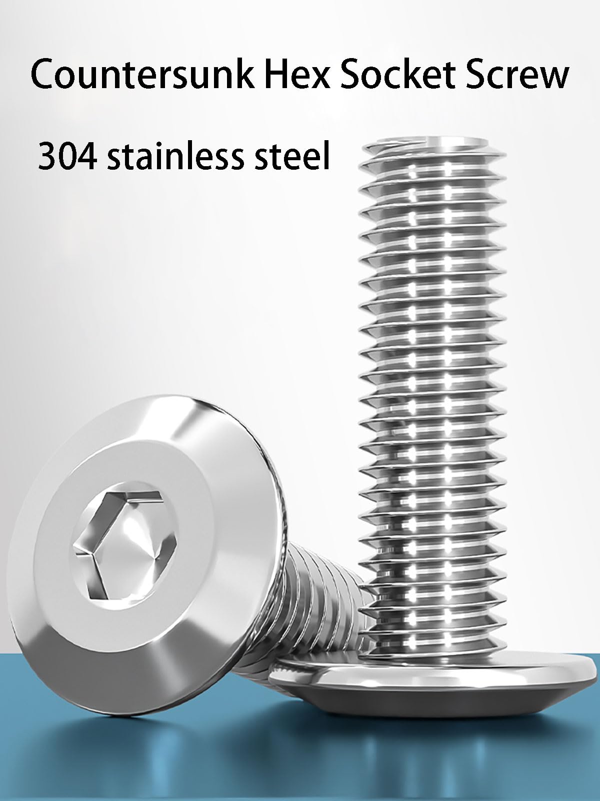 Tornillos para metales, tornillos de cabeza plana, Tornillos de cabeza plana avellanada con hexágono interior M3x(18-30) mm, acero inoxidable 304, paquete de 500(M3*18 500)