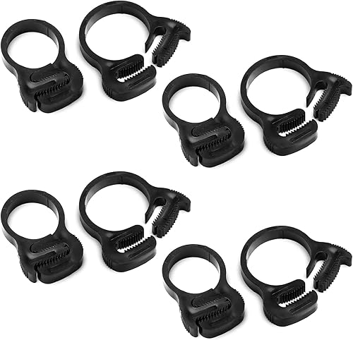 Yinpecly Abrazaderas de manguera de agarre de 21,5 a 0.925in, de plástico de nailon ajustable, resistente, rápido, doble agarre para fontanería,