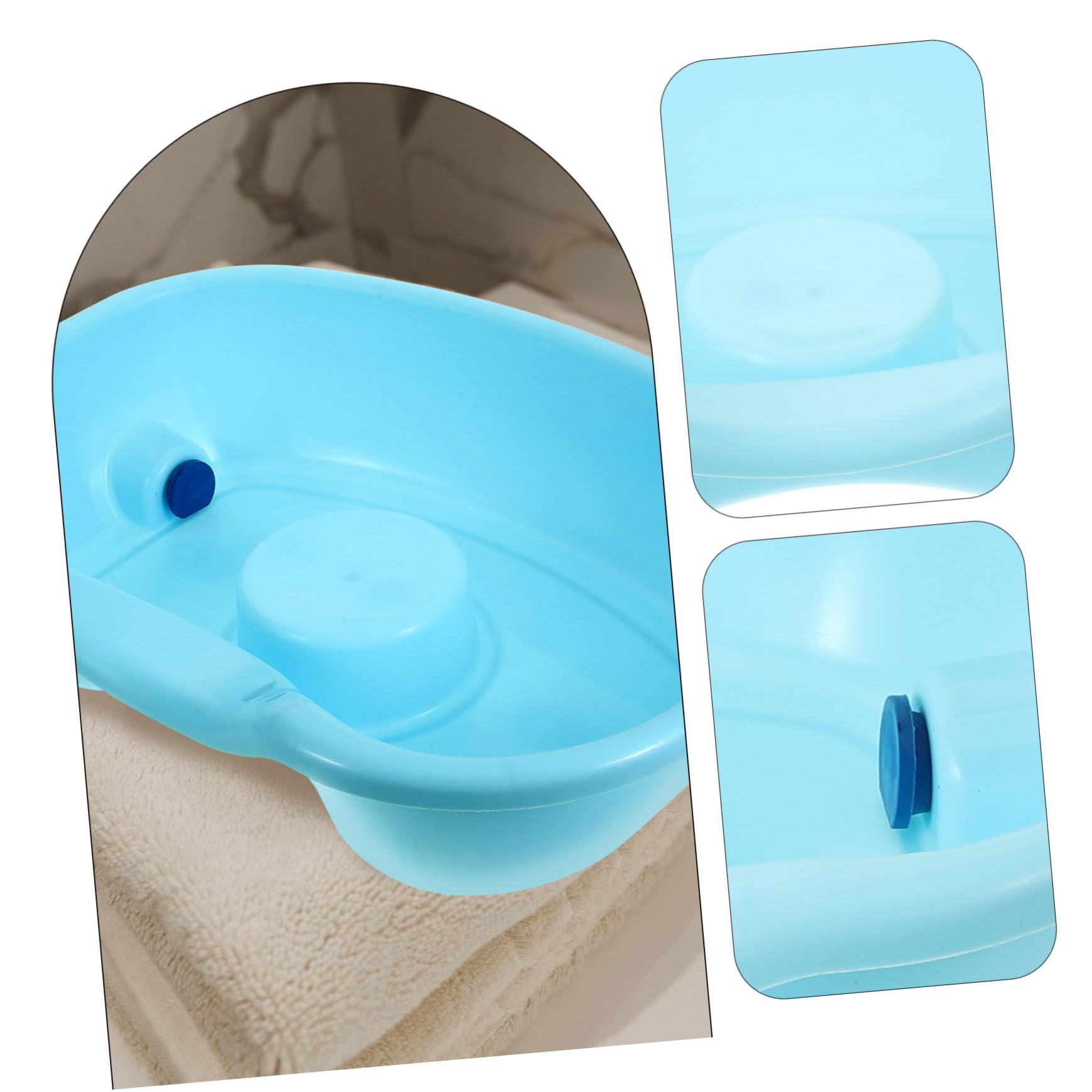 GALPADA Lavatesta Bacinella in Plastica Portatile Design Ergonomico per Lavare i Capelli per Spalle e Collo per Utilizzo Domestico e Riposo