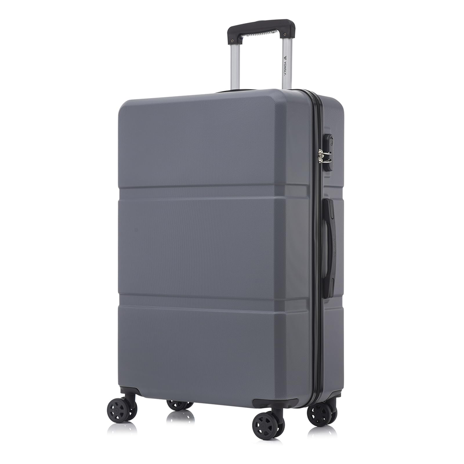 yonsly Koffer Suitcase, Trolley Reisekoffer, Rollkoffer Handgepäck mit 4 Rollen 360°, ABS Hartschalen, Sicherheitsschloss, Weicher Gummigriff, 210D-Futter