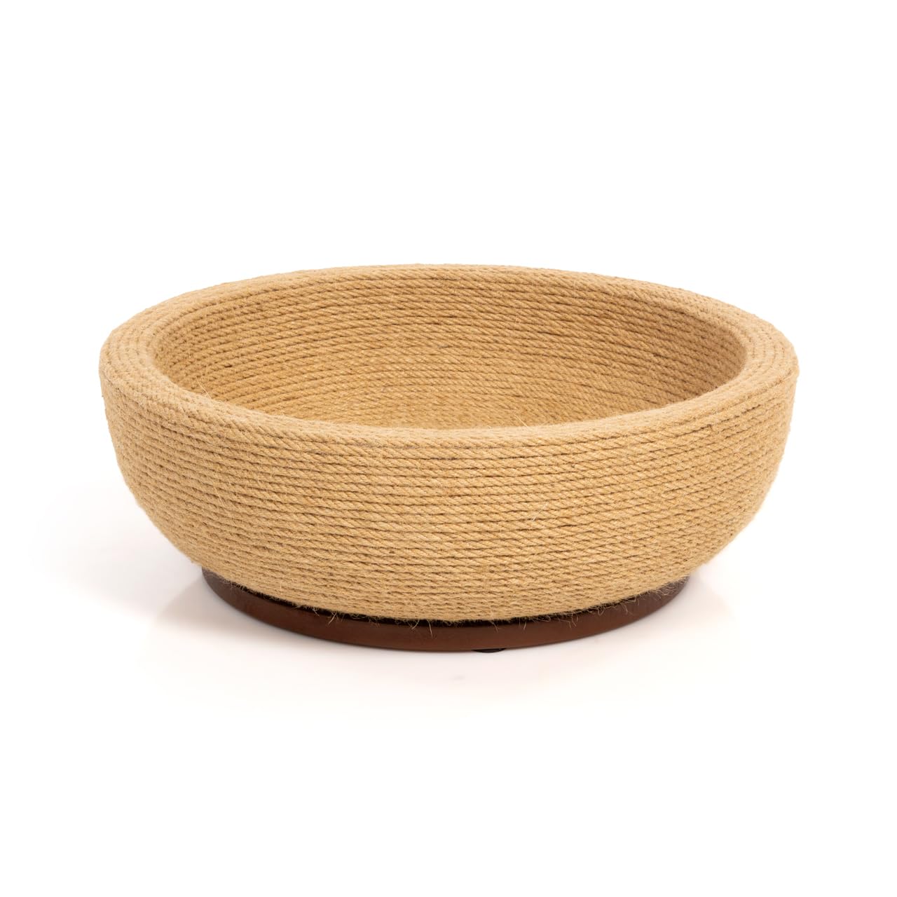 CanadianCat Company | Kratzschale für Katzen - Bowl - Sisal Schale | Katzenbett Liegemulde mit Kratzmöglichkeit für Katzen aus Sisal | ca. 45 x 45 x 16 cm
