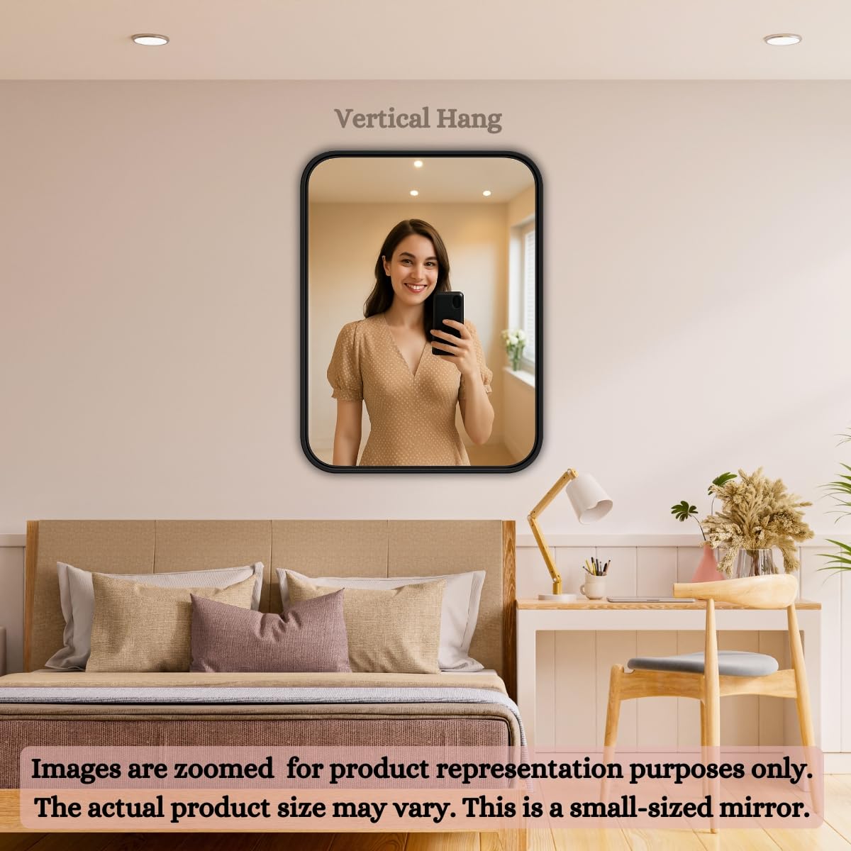 Metal Frame Mirror - 12x18 Inch Wall Mirror -5