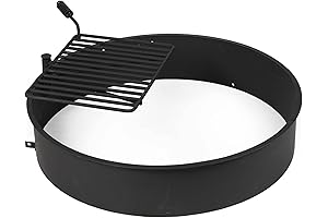Ash & Ember Fire Ring with Cooking Grate - 36 Inch Fire...