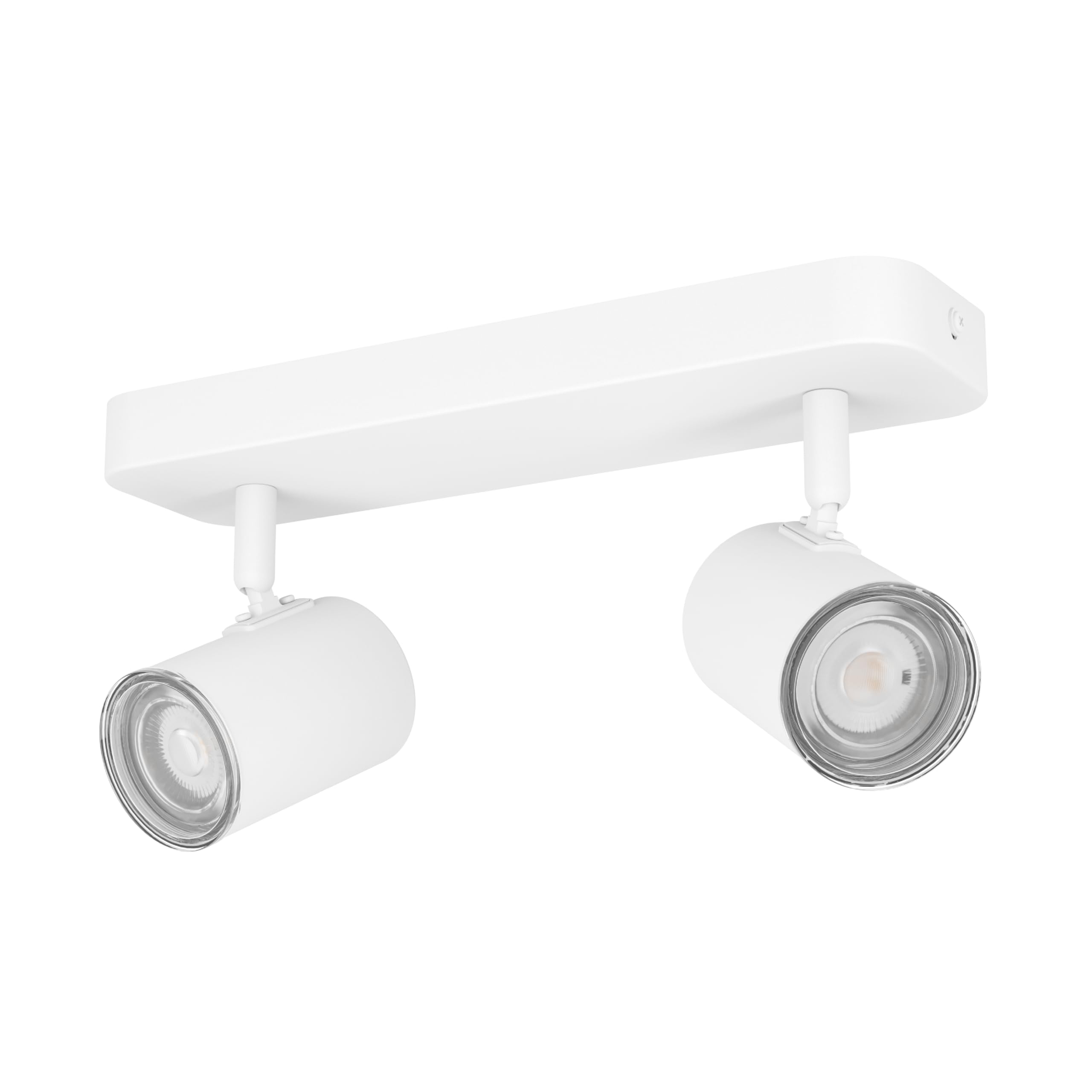 Plafonnier Consuma Eglo à 2 spots orientables blanc en métal avec douilles GU10