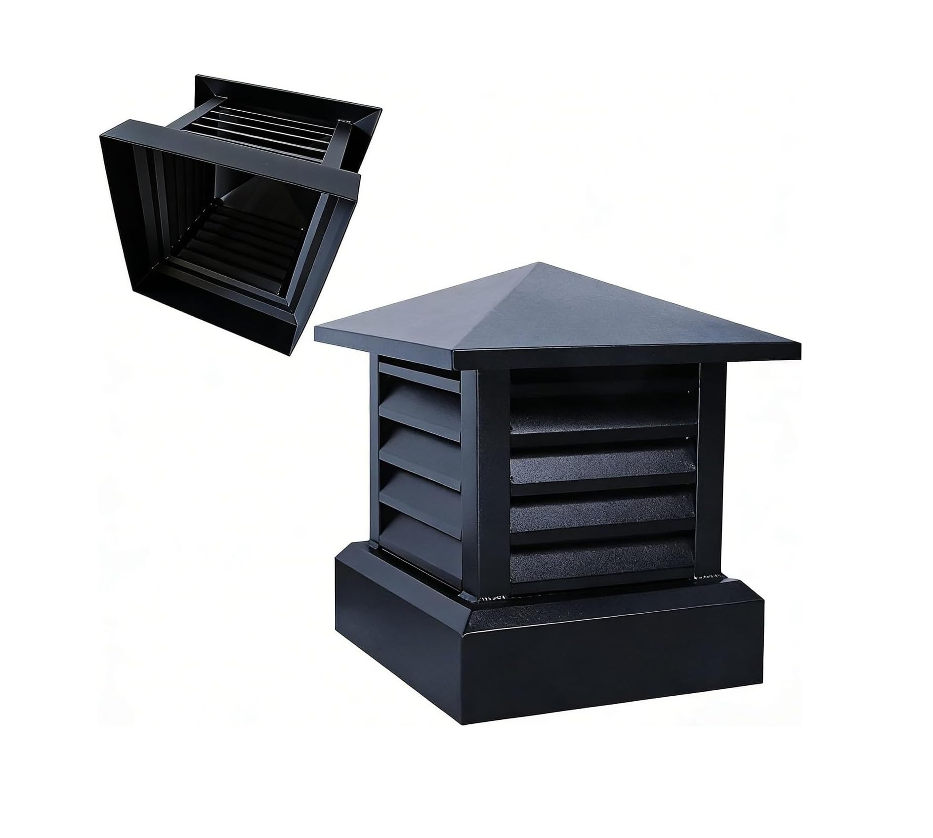 Aluminum Alloy Square Tapered Top Chimney Cap(14in)