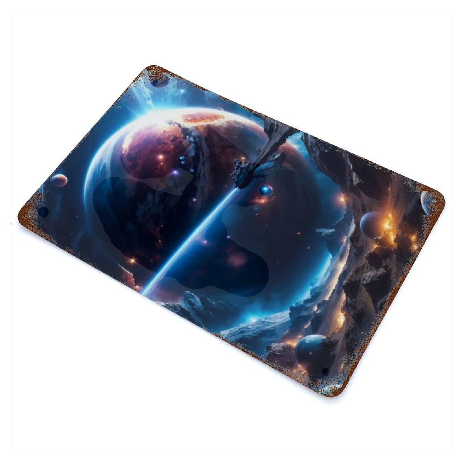 Celestial Mantle Vintage Metal Tin Sign 11.8"x7.9", Industrial Home Decor for Garage, Pub Or Kitchen