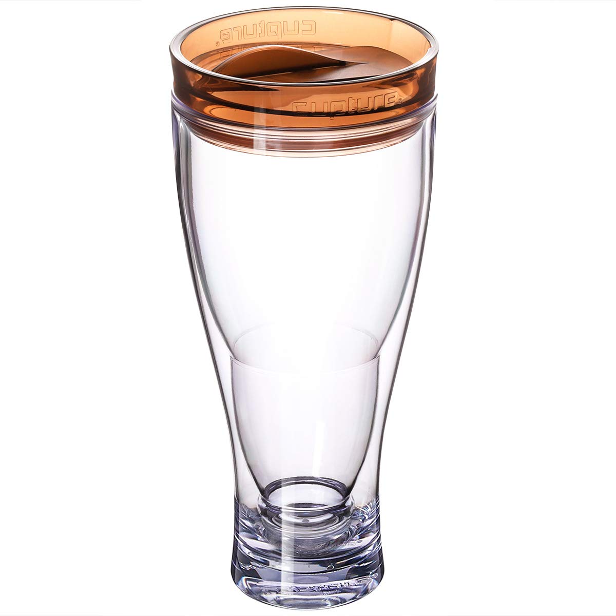 CuptureUpside Down Beer Mug, 28oz (Brown)