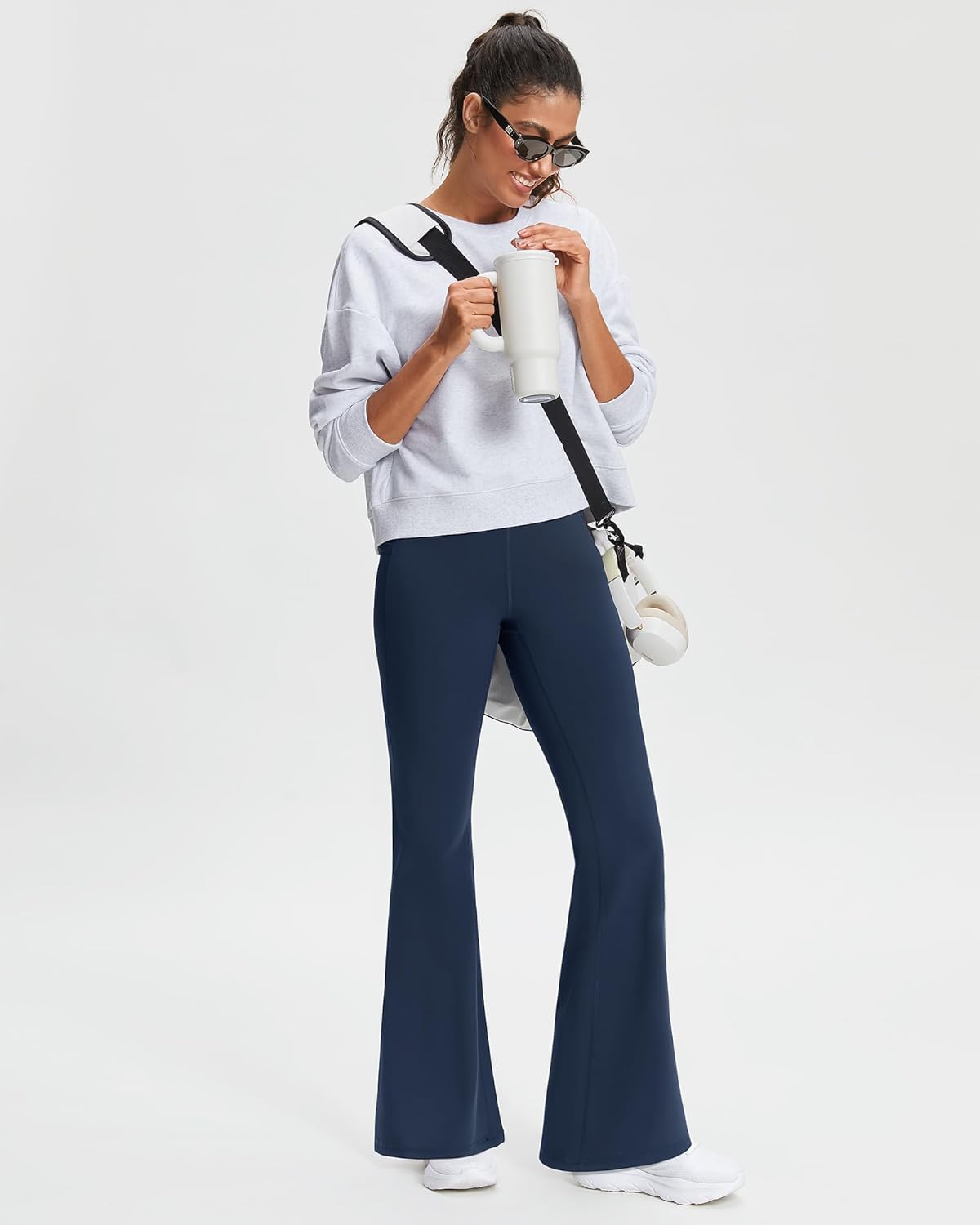 Stelle 29" 31" 33" Fleece Lined Leggings for Women Thermal Bootcut Yoga Pants High-Waisted Winter Leggings with Pockets - Image 3